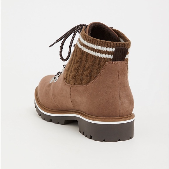 💕SOLD💕 TAUPE KNIT HIKER BOOT (WIDE WIDTH) - Picture 2 of 6